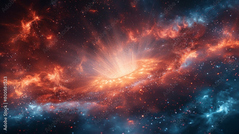 Fototapeta premium Expansive cosmic nebula with vibrant hues.