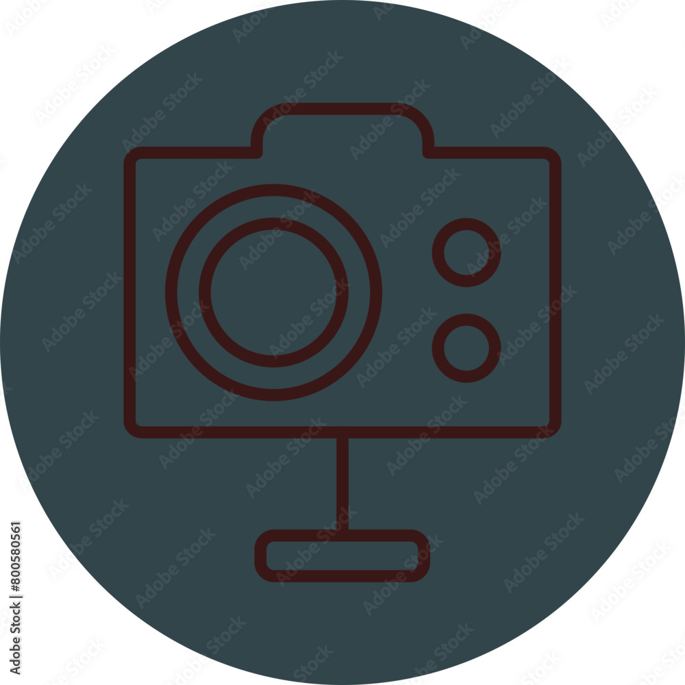 3d Camera Grey Red Line Circle Icon Line Circle Icon 3d Camera Grey Red Line Circle Icon Line Circle Icon