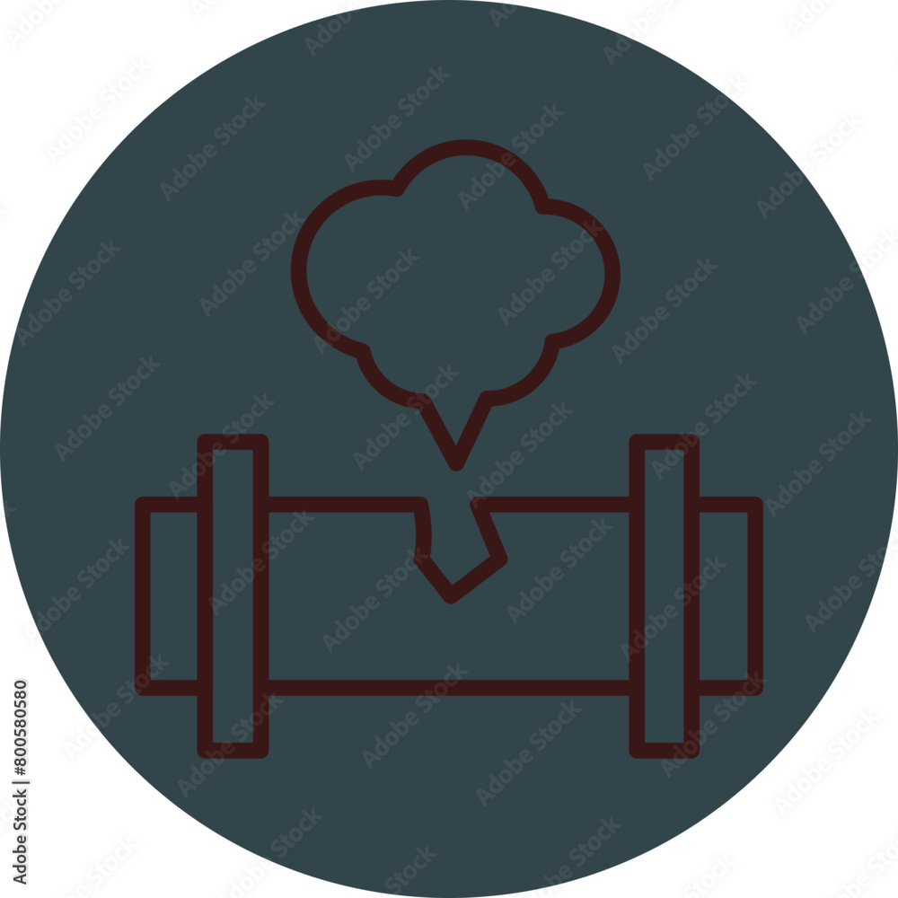 Gas Leak Grey Red Line Circle Icon Line Circle Icon Gas Leak Grey Red Line Circle Icon Line Circle Icon