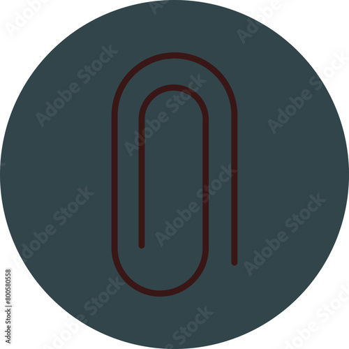 Attachment Grey Red Line Circle Icon Line Circle Icon