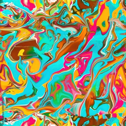 abstract marbling background with artistic liquid motion, swirling patterns and vibrant colors