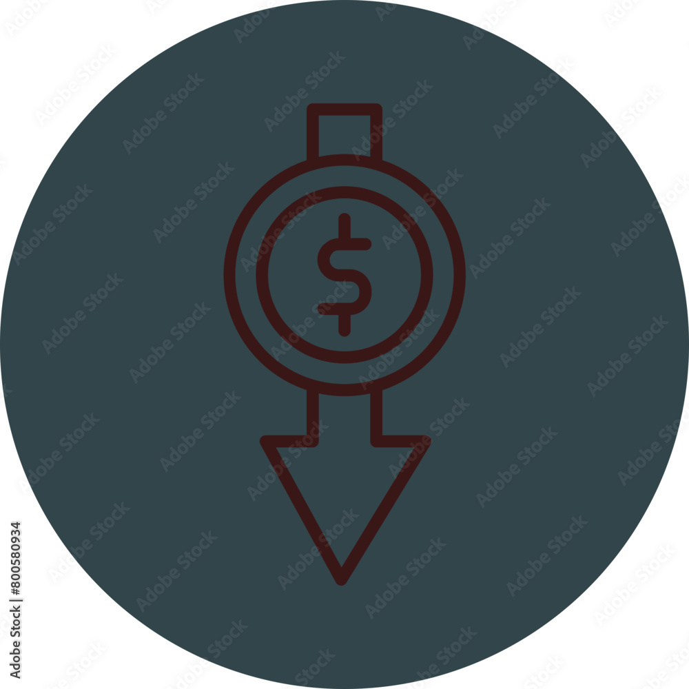 Decline Grey Red Line Circle Icon Line Circle Icon Decline Grey Red Line Circle Icon Line Circle Icon