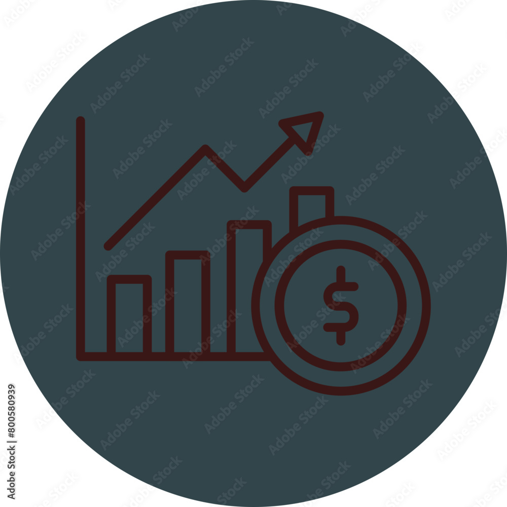 Graph Grey Red Line Circle Icon Line Circle Icon Graph Grey Red Line Circle Icon Line Circle Icon