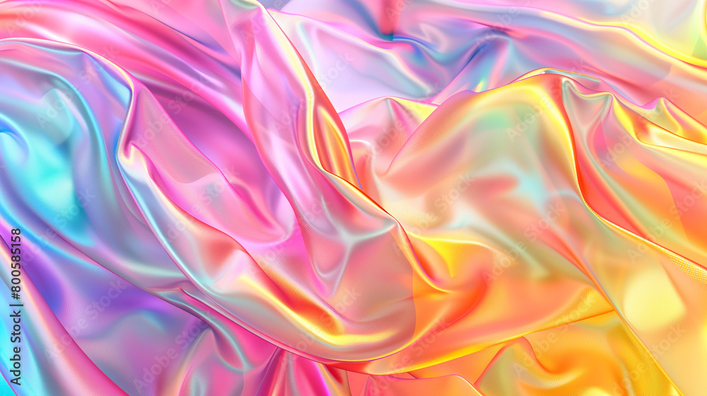 Fototapeta premium pink blue flying fabric gradient background.