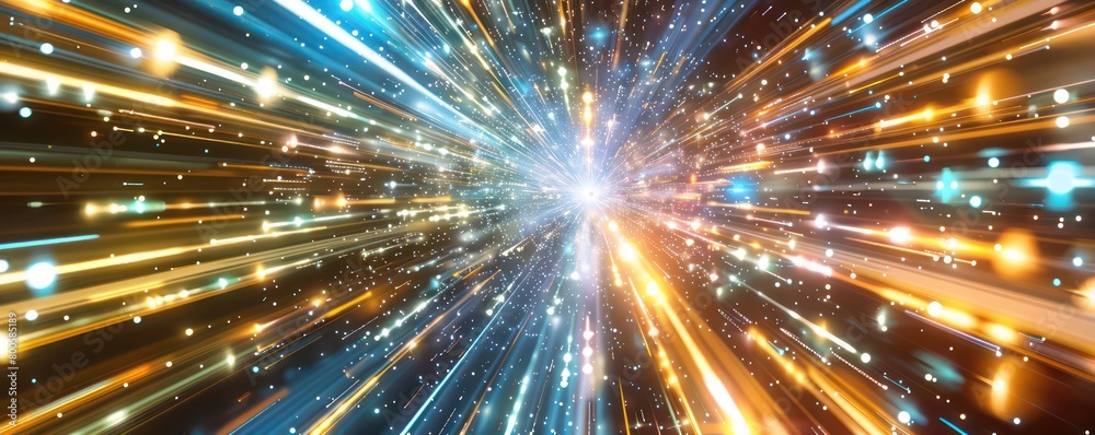 Fototapeta premium digital binary encrypted code matrix moving fast at the speed of light 