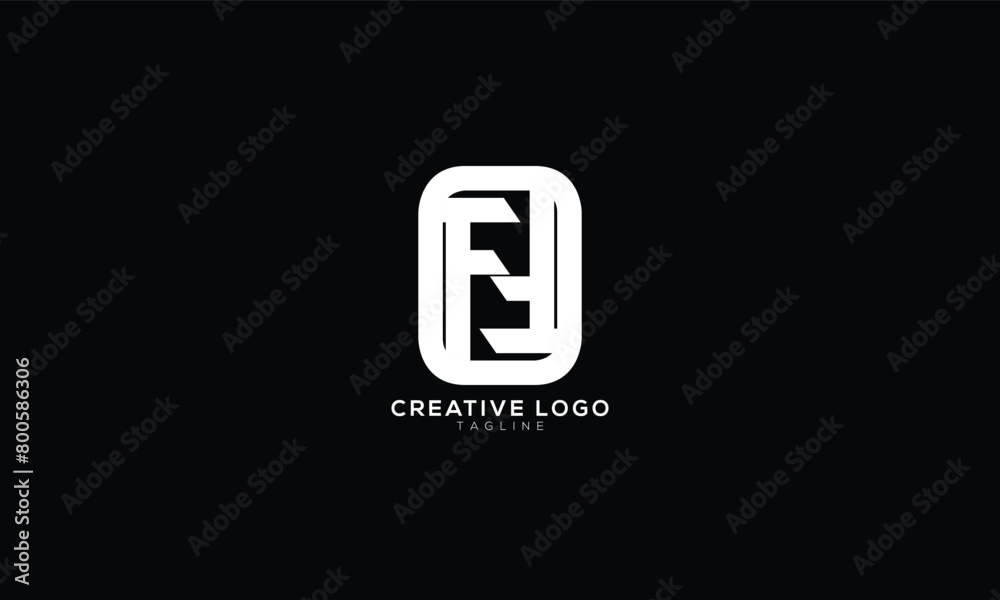 Obraz premium FF OFF Abstract initial monogram letter alphabet logo design