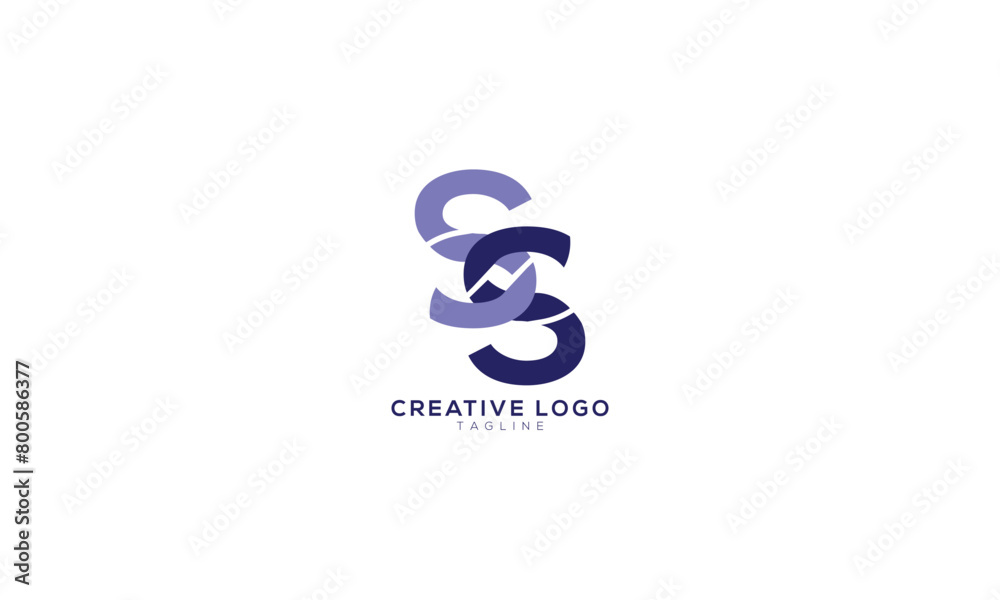 Fototapeta premium SS Abstract initial monogram letter alphabet logo design