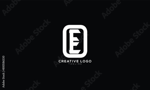 OE EO Abstract initial monogram letter alphabet logo design
