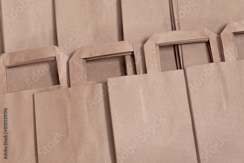 Recycled shopping paper bag. Craft paper bags.