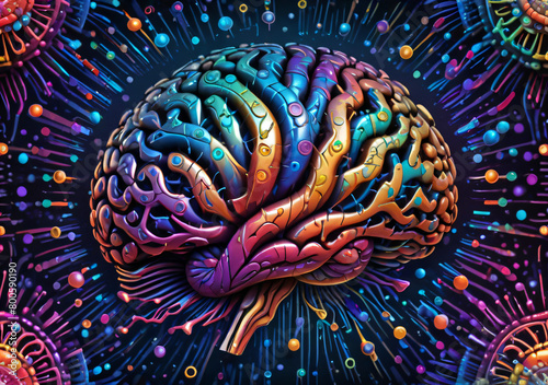 abstract background with brain