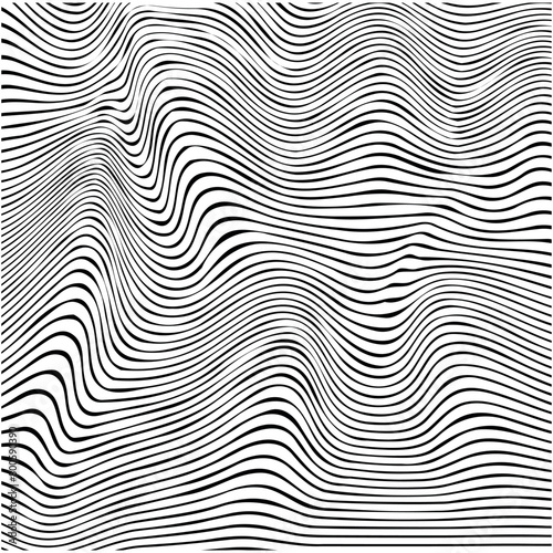 Linear Waves: Black Lines on White Background