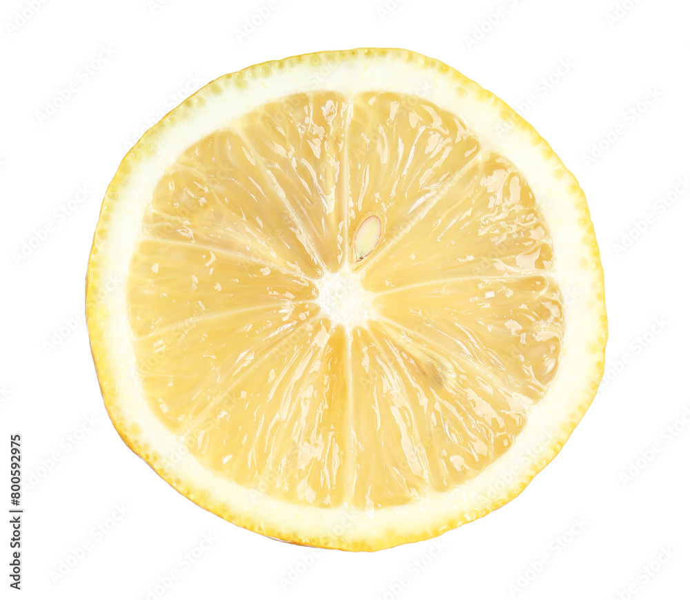 Piece of fresh lemon isolated on white Piece of fresh lemon isolated on white