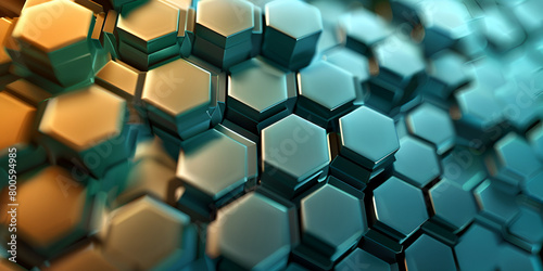 gry hexagons background photo