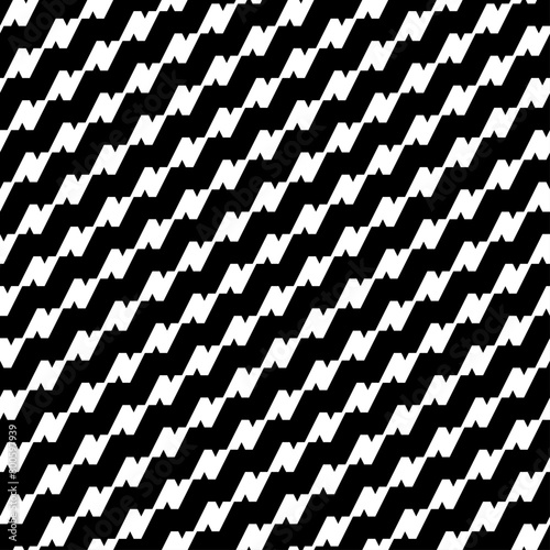 Diagonal zigzag lines background. Jagged stripes motif. Triangular waves ornament. Curves image. Linear backdrop. Digital paper, textile print, web design. Seamless pattern