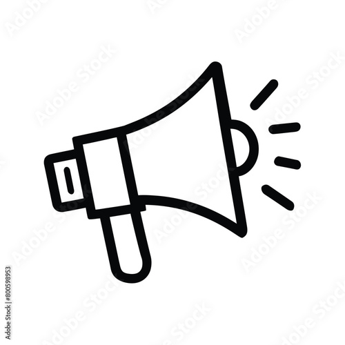 Megaphone icon, Megaphone icon vector, in trendy flat style isolated on white background. Megaphone icon image, Megaphone icon illustration