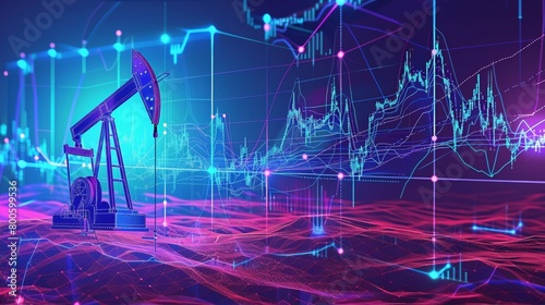 Petroleum stock market abstract concept vector illustrations