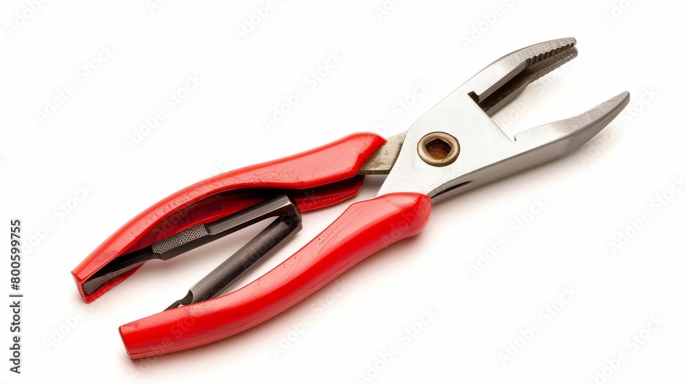 A pair of pliers, versatile and strong, ideal for gripping and bending materials, essential in any toolbox, isolated on white background A pair of pliers, versatile and strong, ideal for gripping and bending materials, essential in any toolbox, isolated on white background