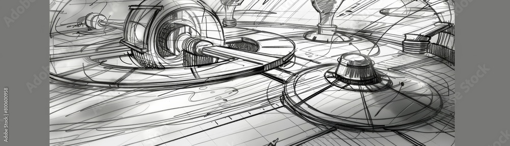 Obraz premium Driving continuous improvement in processes can be visualized through iterative sketches, where each revision brings clarity and refinement, embodying the draw concept