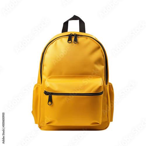 School backpack isolated on transparent or white background, png