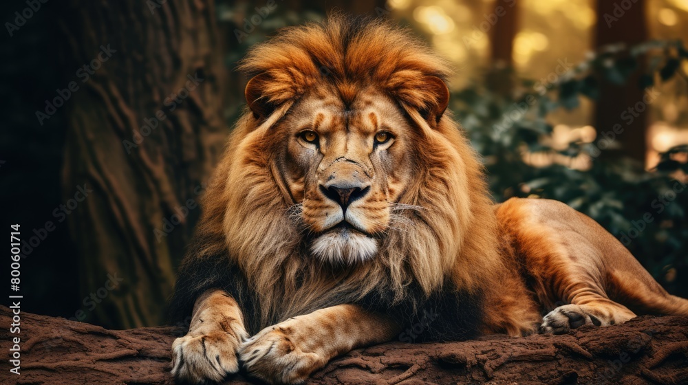 a image majestic lion in its natural habitat a image majestic lion in its natural habitat