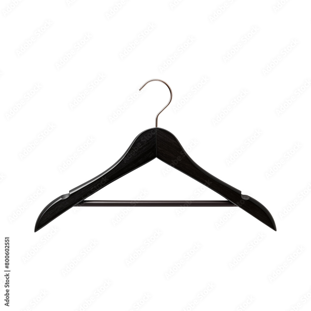 Wooden clothes hanger isolated on transparent or white background, png Wooden clothes hanger isolated on transparent or white background, png