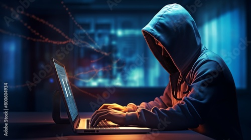 person hacking a computer, hacker photo