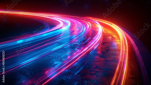 An illustration using speed line motion moderns. A dynamic blue neon sport texture. An illustration of technology stream design.