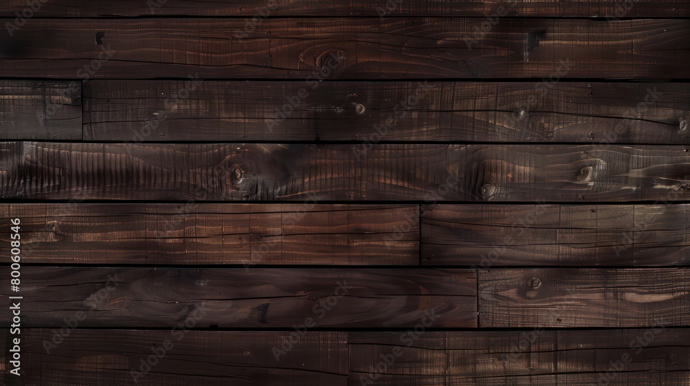 Naklejka premium Close-up view of the polished surface of wooden planks, highlighting the smooth texture and wood grain
