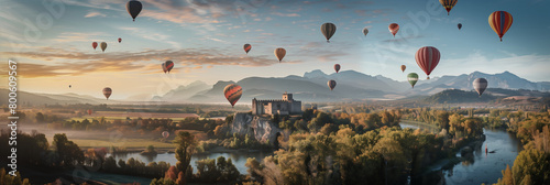 Sunrise Sojourn: Balloons Over the Valley photo