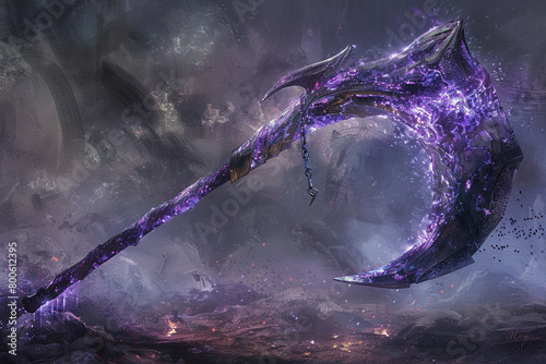 Ghastly wraith's spectral battle axe, phasing in and out of reality. photo