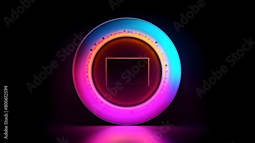  Uncover the magic of discounts and deals with a color neon gradient circle banner, featuring a Mega Sale tag and Special Offer price sign, all rendered in stunning HD imagery with a grain noise