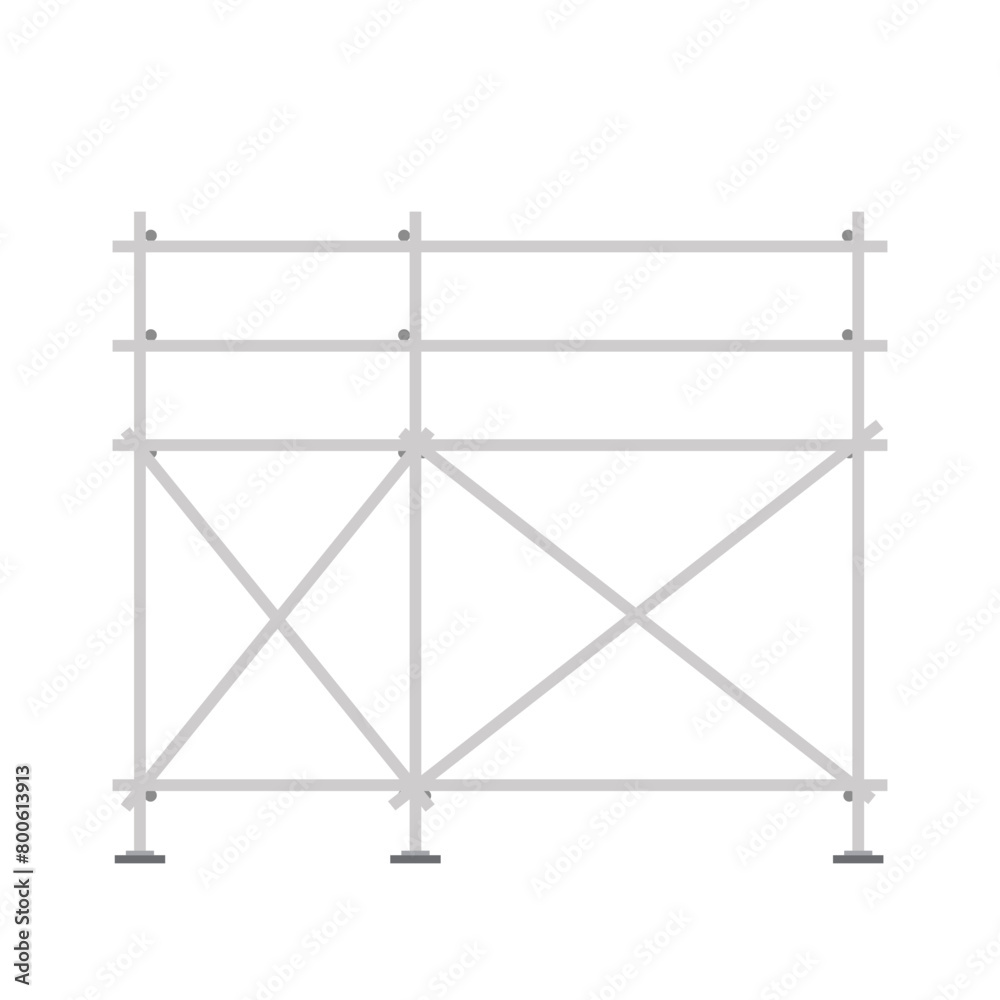 Scaffolding. Vector flat design aluminum prefabricated scaffolding isolated illustration white background. Scaffolding. Vector flat design aluminum prefabricated scaffolding isolated illustration white background.