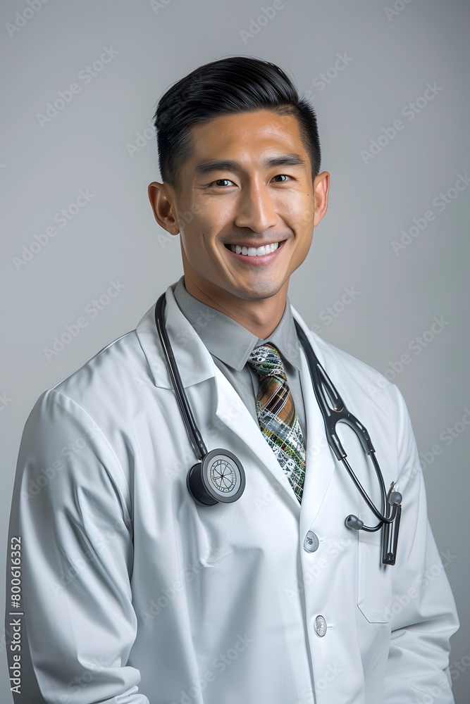 Professional portrait of a young doctor.