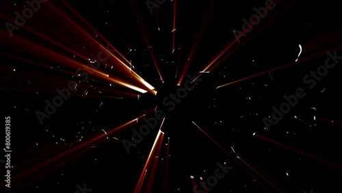 Dynamic Particle Burst with Shining Light Leaks Loop