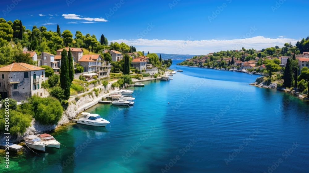 a image stunning aerial view that showcases the town's unique beauty and charm from above