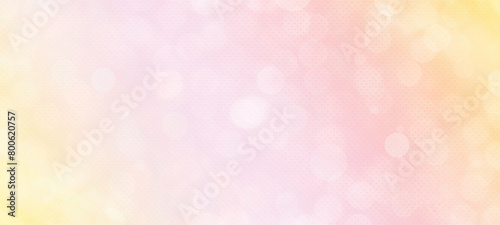 Yellow bokeh widescreen background for Banner, Poster, celebration, event and various design works photo
