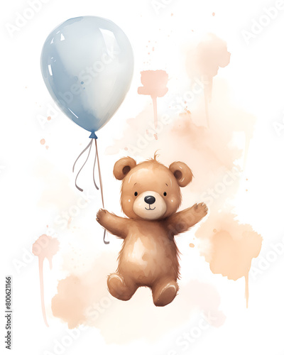 teddy bear with balloons