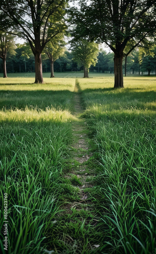 Obraz premium green grass meadow outdoor