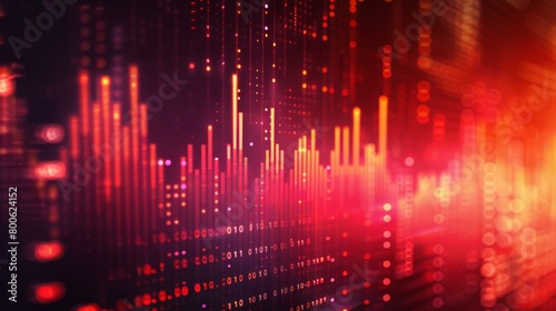 Wallpaper Mural Close-up of a digital graph displaying review trends over time, with lines fluctuating to show changes in customer sentiment, set against an isolated background with space for text Torontodigital.ca