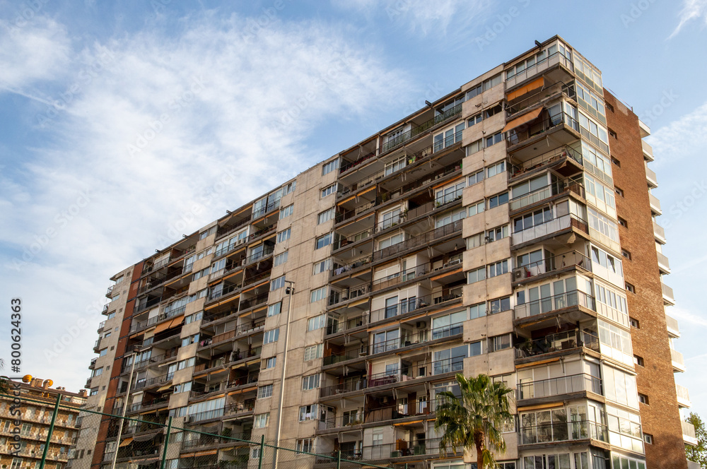 Homes in a city in Spain, around Barcelona. architecture Homes in a city in Spain, around Barcelona. architecture