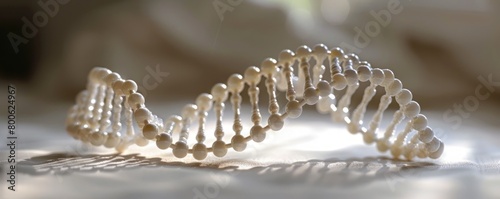 A close up image of a DNA double helix. photo