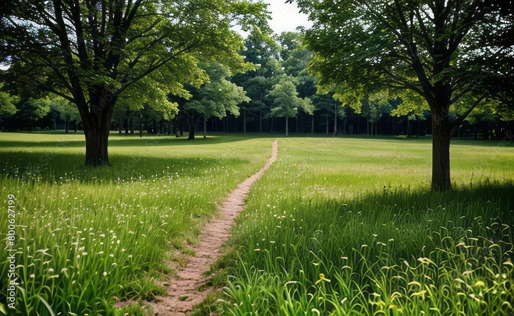 Obraz premium green grass meadow outdoor