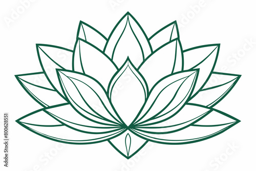 Zen lotus flower outline for a calming effect