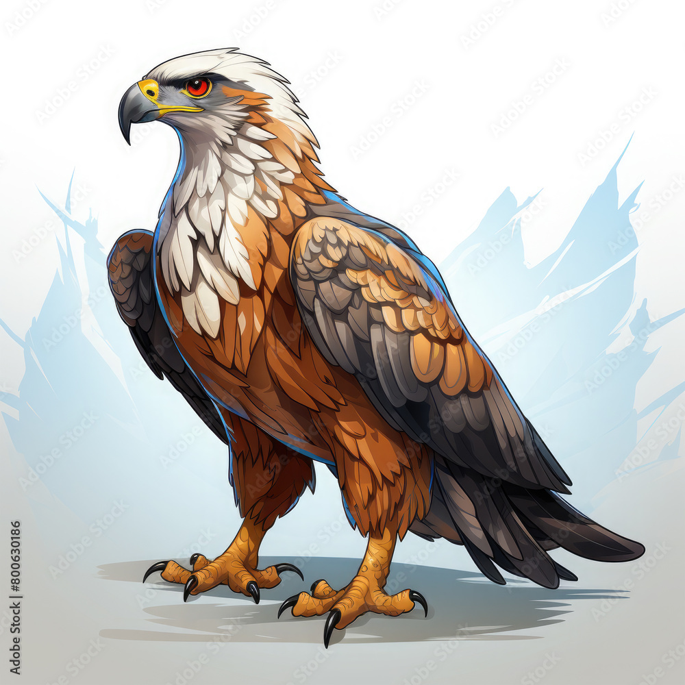 Fototapeta premium Watercolor Eagle vector, clipart Illustration, Generative Ai