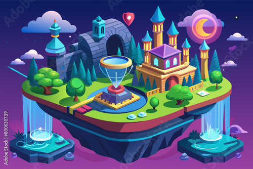 Virtual reality mockup of a magical kingdom © SaroStock