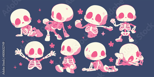  skeleton clipart vector for graphic resources