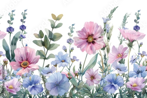 Colorful flowers displayed on a clean white background  perfect for various design projects