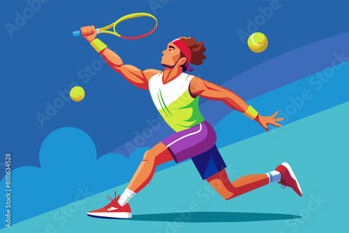 Tennis player serving © SaroStock