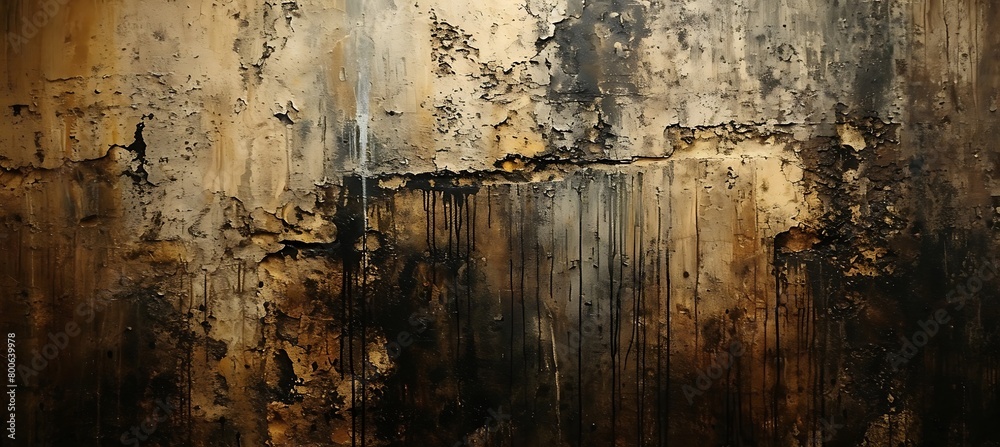 Fototapeta premium Brown Backdrop. Minimalist Rotten Wall Soft Texture
