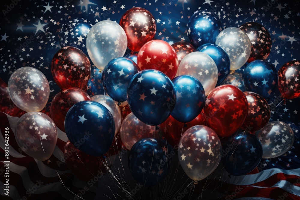 Numerous balloons of various colors soaring through the air in an exuberant display. Numerous balloons of various colors soaring through the air in an exuberant display.